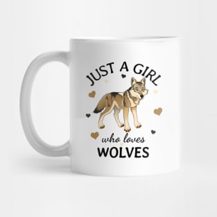 Just a Girl Who Loves wolves Gift Mug